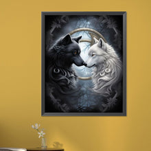 Load image into Gallery viewer, Partial AB - Black And White Wolf 40*50CM(Picture) Full Round Drill Diamond Painting
