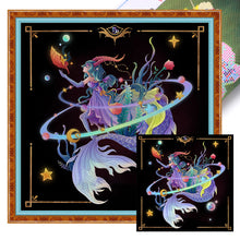 Load image into Gallery viewer, Yishu - Zodiac Sign - Capricorn - 50*50CM 11CT 3 Stamped Cross Stitch