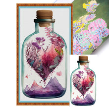 Load image into Gallery viewer, Yishu - Heart-Shaped Flowers And Plants In A Vase - 35*65CM 11CT 3 Stamped Cross Stitch