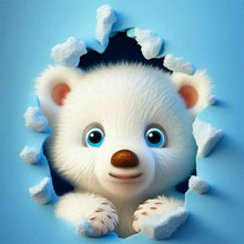 Load image into Gallery viewer, Bear In The Wall 40*40CM(Picture) Partial AB Full Square Drill Diamond Painting