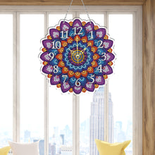 Load image into Gallery viewer, 2D Flat DIY Mandala Wooden Diamond Painting Clock Pendant Home & Bedroom Decor