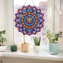 Load image into Gallery viewer, 2D Flat DIY Mandala Wooden Diamond Painting Clock Pendant Home & Bedroom Decor