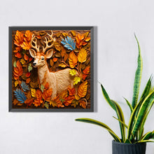Load image into Gallery viewer, Elk Relief 40*40CM(Picture) Partial AB Full Square Drill Diamond Painting
