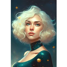 Load image into Gallery viewer, Huancan - White-Haired Beauty - 40*60CM 11CT 3 Stamped Cross Stitch