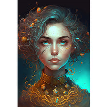 Load image into Gallery viewer, Huancan - Curly-Haired Beauty - 40*60CM 11CT 3 Stamped Cross Stitch