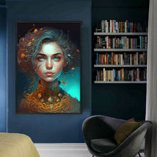 Load image into Gallery viewer, Huancan - Curly-Haired Beauty - 40*60CM 11CT 3 Stamped Cross Stitch