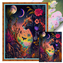 Load image into Gallery viewer, Huancan - Tiger In The Jungle - 50*65CM 11CT 3 Stamped Cross Stitch