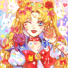 Load image into Gallery viewer, Huancan - Sailor Moon Sailor Moon - 50*50CM 11CT 3 Stamped Cross Stitch