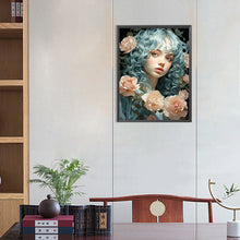 Load image into Gallery viewer, Girl With Wavy Hair 40*55CM(Canvas) Full Round Drill Diamond Painting