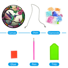 Load image into Gallery viewer, DIY Crystal Diamond Pendant Single-sided 5D Round for Home Garden (Dragonfly)