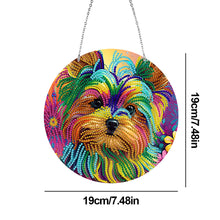 Load image into Gallery viewer, DIY Crystal Diamond Pendant Single-sided 5D Round for Home Garden (Dog)