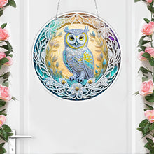 Load image into Gallery viewer, DIY Crystal Diamond Pendant Single-sided 5D Round for Home Garden (Owl)
