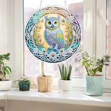 Load image into Gallery viewer, DIY Crystal Diamond Pendant Single-sided 5D Round for Home Garden (Owl)