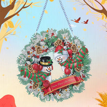 Load image into Gallery viewer, 5D DIY Hanging Wreath Diamond Christmas Diamond Wall Decor Wreath