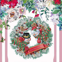 Load image into Gallery viewer, 5D DIY Hanging Wreath Diamond Christmas Diamond Wall Decor Wreath