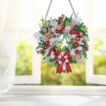 Load image into Gallery viewer, 5D DIY Hanging Wreath Diamond Christmas Diamond Wall Decor Wreath