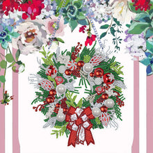Load image into Gallery viewer, 5D DIY Hanging Wreath Diamond Christmas Diamond Wall Decor Wreath