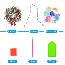 Load image into Gallery viewer, 5D DIY Hanging Wreath Diamond Christmas Diamond Wall Decor Wreath