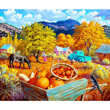 Load image into Gallery viewer, Outdoor Autumn Pumpkins 60*50CM(Canvas) Full Round Drill Diamond Painting