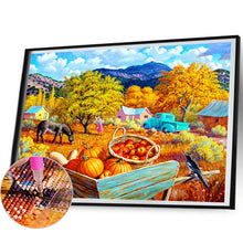Load image into Gallery viewer, Outdoor Autumn Pumpkins 60*50CM(Canvas) Full Round Drill Diamond Painting
