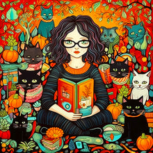 Load image into Gallery viewer, Halloween Exclusive Magical World Girl 70*70CM(Canvas) Full Round Drill Diamond Painting