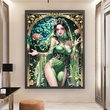 Load image into Gallery viewer, Yishu - Peacock Girl - 50*65CM 11CT 3 Stamped Cross Stitch