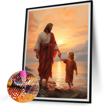 Load image into Gallery viewer, Sunset Jesus 30*40CM(Canvas) Full Round Drill Diamond Painting