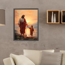 Load image into Gallery viewer, Sunset Jesus 30*40CM(Canvas) Full Round Drill Diamond Painting