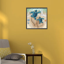 Load image into Gallery viewer, Beach Turtle 30*30CM(Canvas) Full Round Drill Diamond Painting