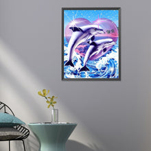 Load image into Gallery viewer, Love Dolphins 40*50CM(Canvas) Full Round Drill Diamond Painting