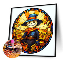 Load image into Gallery viewer, Glass Pumpkin Scarecrow 50*50CM(Canvas) Full Round Drill Diamond Painting