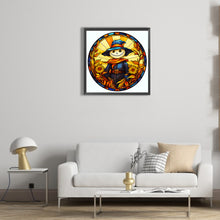 Load image into Gallery viewer, Glass Pumpkin Scarecrow 50*50CM(Canvas) Full Round Drill Diamond Painting