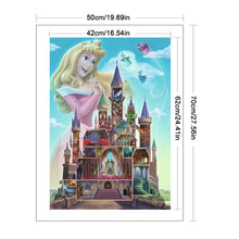 Load image into Gallery viewer, Yishu - Silhouette - Disney Castle And Princess Aurora - 50*70CM 11CT 3 Stamped Cross Stitch