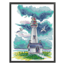 Load image into Gallery viewer, Joy Sunday - Lighthouse And Seagull - 34*43CM 14CT 2 Stamped Cross Stitch