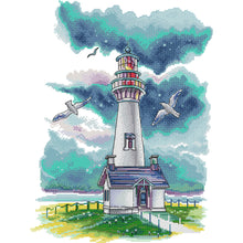 Load image into Gallery viewer, Joy Sunday - Lighthouse And Seagull - 34*43CM 14CT 2 Stamped Cross Stitch