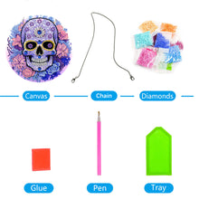 Load image into Gallery viewer, 2D Flat Skull Diamond Art Kit Painting Suncatcher Double Sided Home Garden Decor