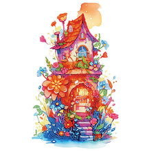 Load image into Gallery viewer, House With Small Flowers 30*50CM(Canvas) Partial Special Shaped Drill Diamond Painting