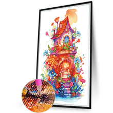 Load image into Gallery viewer, House With Small Flowers 30*50CM(Canvas) Partial Special Shaped Drill Diamond Painting