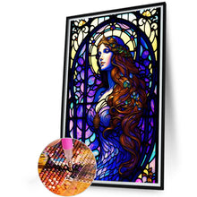Load image into Gallery viewer, Girl With Glass 40*60CM(Picture) Full Round Drill Diamond Painting