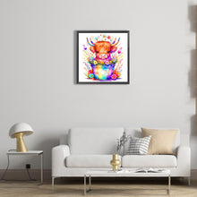 Load image into Gallery viewer, Yak In A Colorful Bucket 40*40CM(Canvas) Full Round Drill Diamond Painting