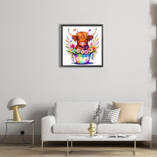 Load image into Gallery viewer, Yak In A Flower Bucket 40*40CM(Canvas) Full Round Drill Diamond Painting