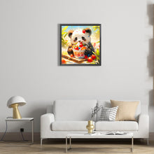Load image into Gallery viewer, Panda Eating Cake 40*40CM(Canvas) Full Round Drill Diamond Painting