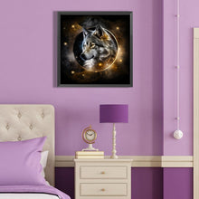 Load image into Gallery viewer, Dark Night Sky Wolf 40*40CM(Canvas) Full Round Drill Diamond Painting