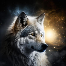 Load image into Gallery viewer, Dark Night Sky Wolf 40*40CM(Canvas) Full Round Drill Diamond Painting