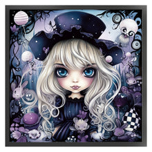 Load image into Gallery viewer, Huancan - Big-Eyed Doll - 60*60CM 11CT 3 Stamped Cross Stitch