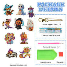 Load image into Gallery viewer, Halloween 10PCS Diamond Painting Art Ornaments Double Sided (Cute Little Ghost)
