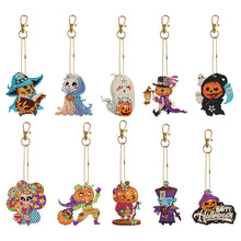 Load image into Gallery viewer, Halloween 10PCS Diamond Painting Art Ornaments Double Sided (Cute Little Ghost)