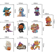 Load image into Gallery viewer, Halloween 10PCS Diamond Painting Art Ornaments Double Sided (Cute Little Ghost)