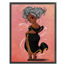 Load image into Gallery viewer, Yishu - Silver-Haired, Dark-Skinned Woman - 40*53CM 11CT 3 Stamped Cross Stitch