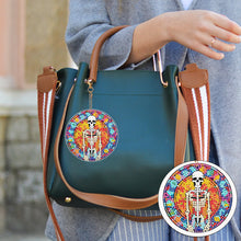 Load image into Gallery viewer, 6PCS Diamond Painting Keychains Glass Skull Double Sided Glass Pumpkin Halloween